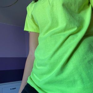 A neon green shirt